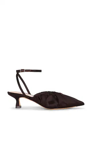 Rio Kitten Heel in Chocolate | Revolve Clothing (Global)