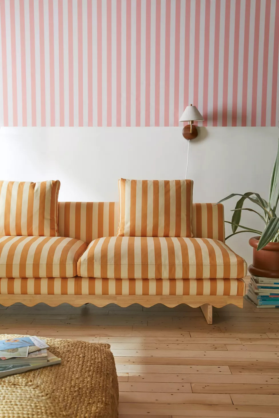 Roma Scalloped 3-Seater Sofa | Urban Outfitters (US and RoW)
