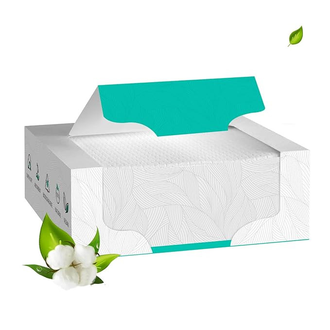 ONLYCARE Disposable Face Towel, Biodegradable Disposable Towels for Travel, 10" x 12" Thick Soft ... | Amazon (US)