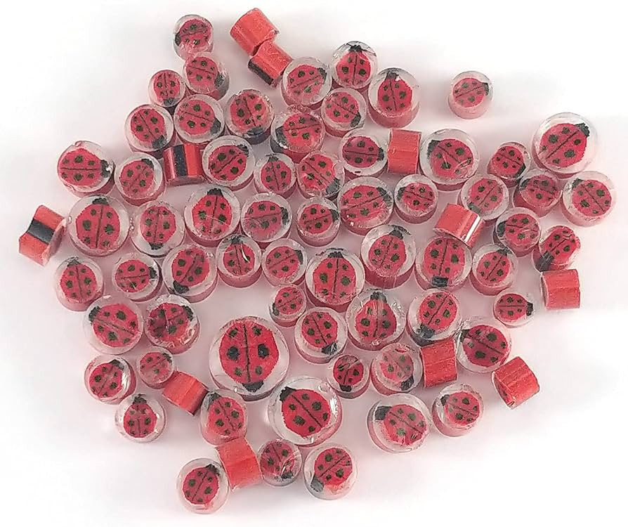 Ladybug Murrine 23101-96 Millefiori COE 96 Glacial Art Glass | Amazon (US)