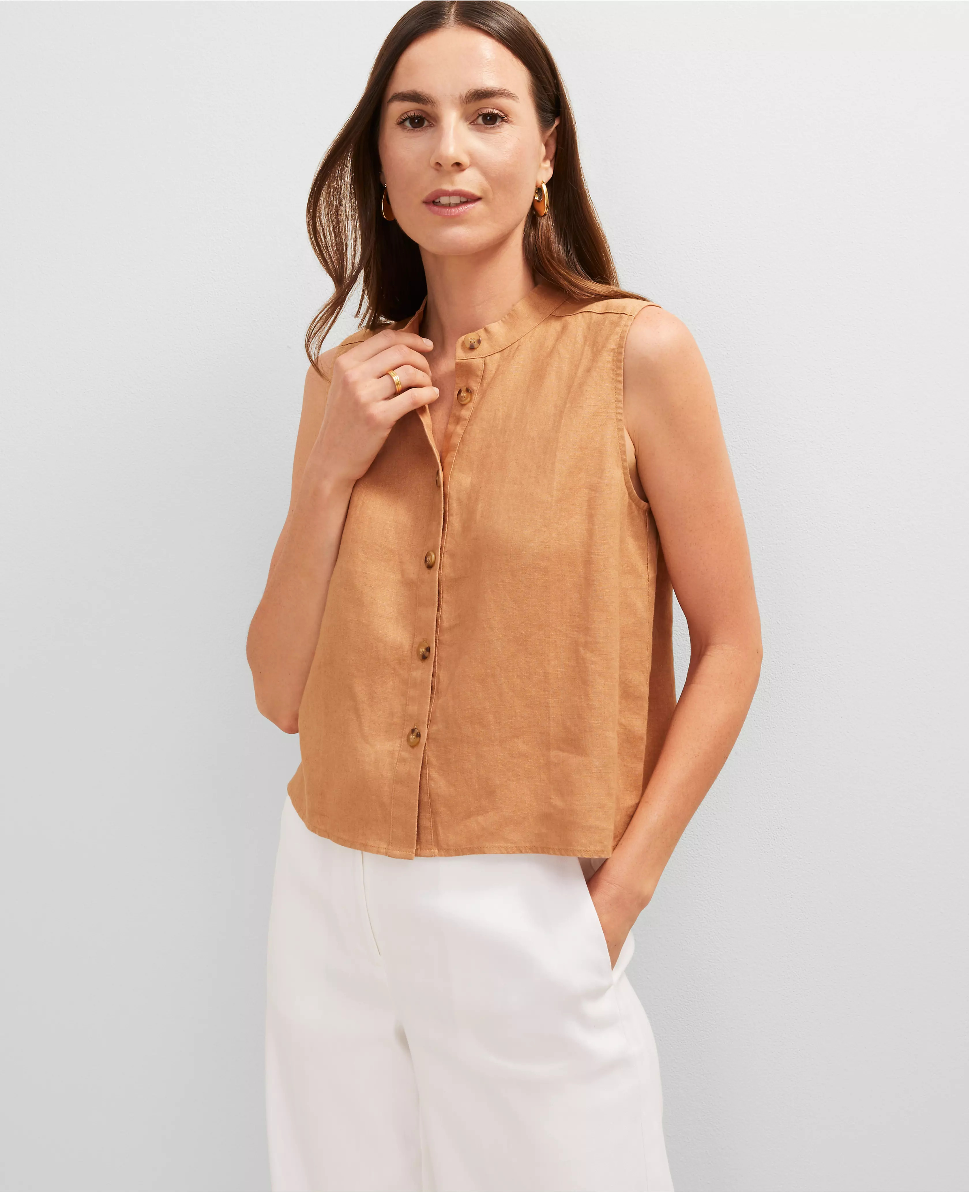 Petite Linen Shirt | Ann Taylor