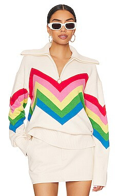 Show Me Your Mumu Weston Half Zip Pullover in Rainbow Slope from Revolve.com | Revolve Clothing (Global)