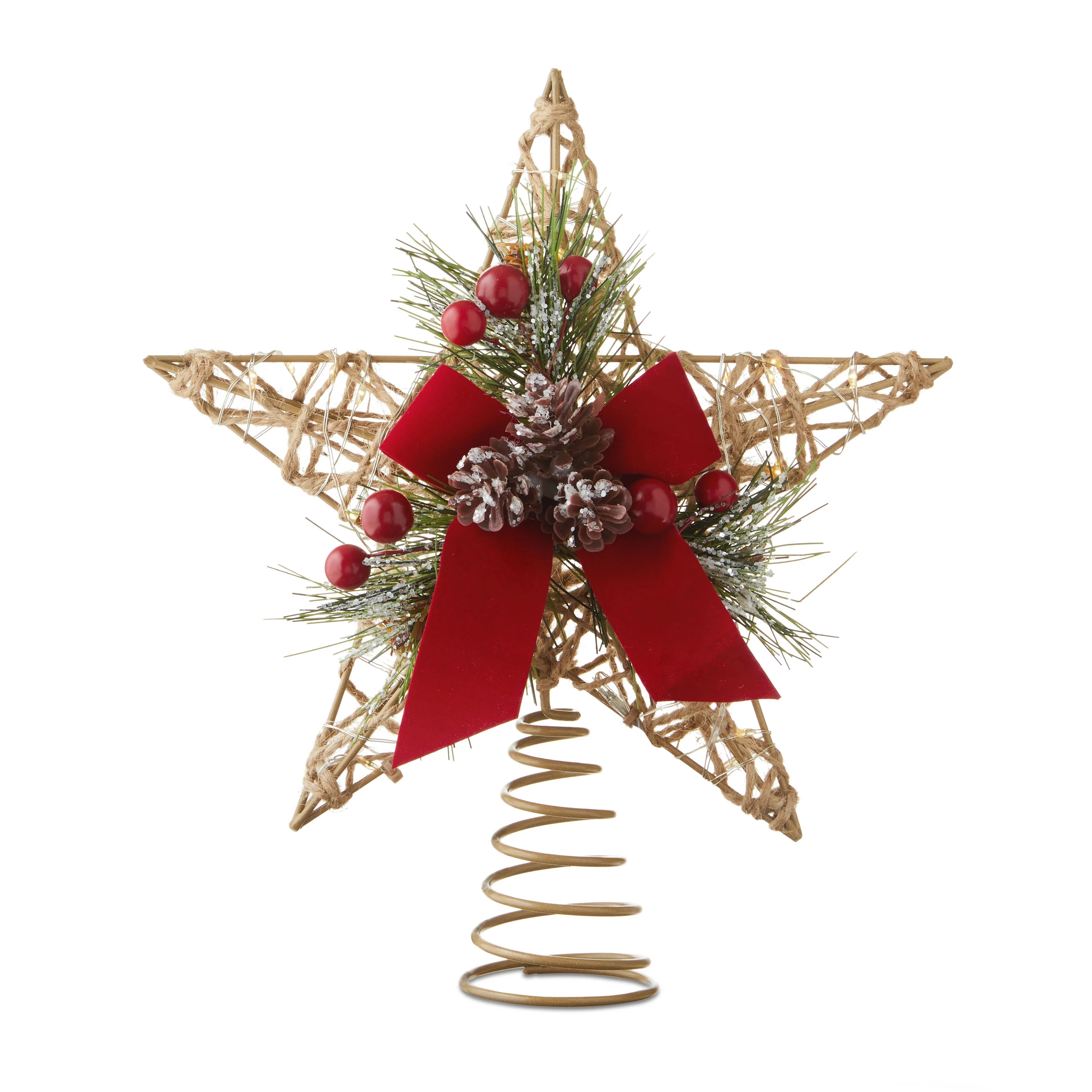 LED Star Christmas Tree Topper, Brown, 10", by Holiday Time | Walmart (US)