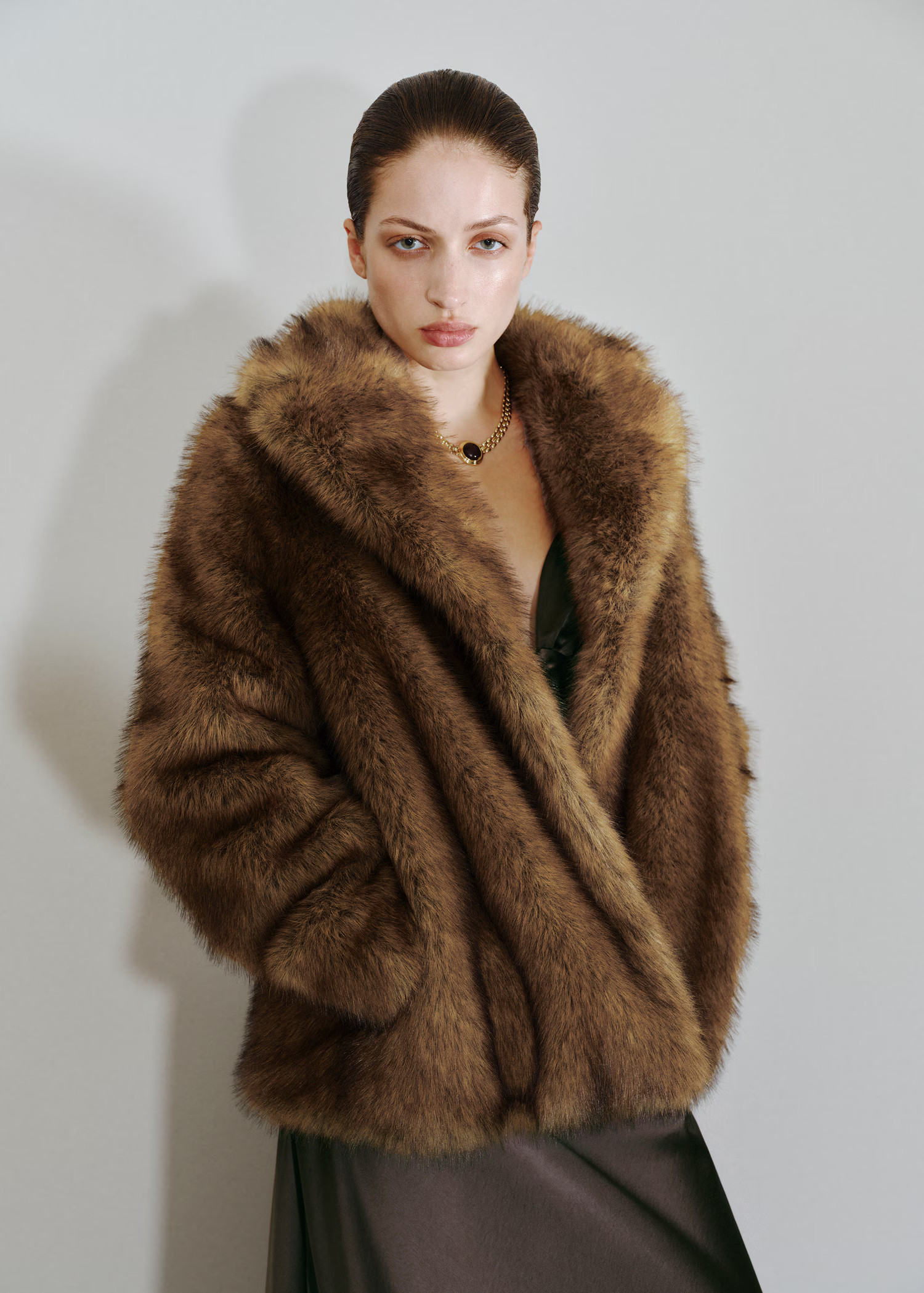 Faux-fur coat with lapels | Mango (US/MX/AU)