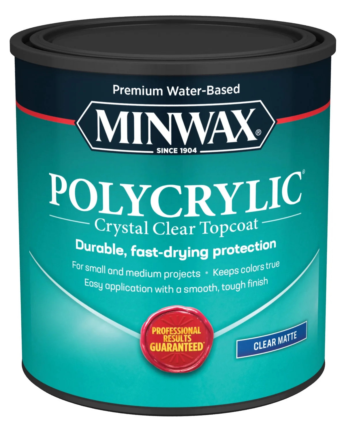 Minwax 622224444 Polycrylic Protective Finish, Clear Matte, Clear, 1 Quart, (1 Piece, 1 Pack) | Walmart (US)