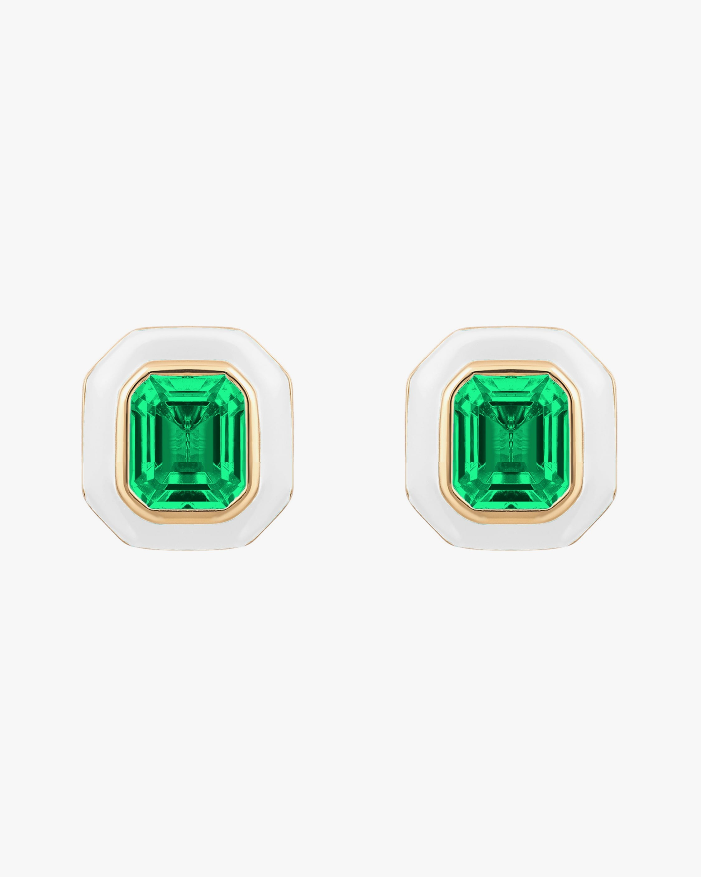 Queen Emerald Stud Earrings | Olivela