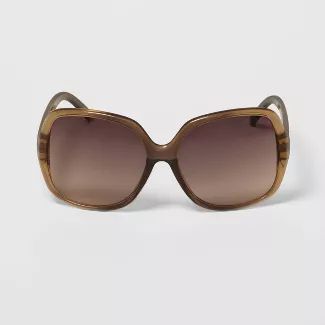 Women's Oversized Square Sunglasses - A New Day™ Beige | Target