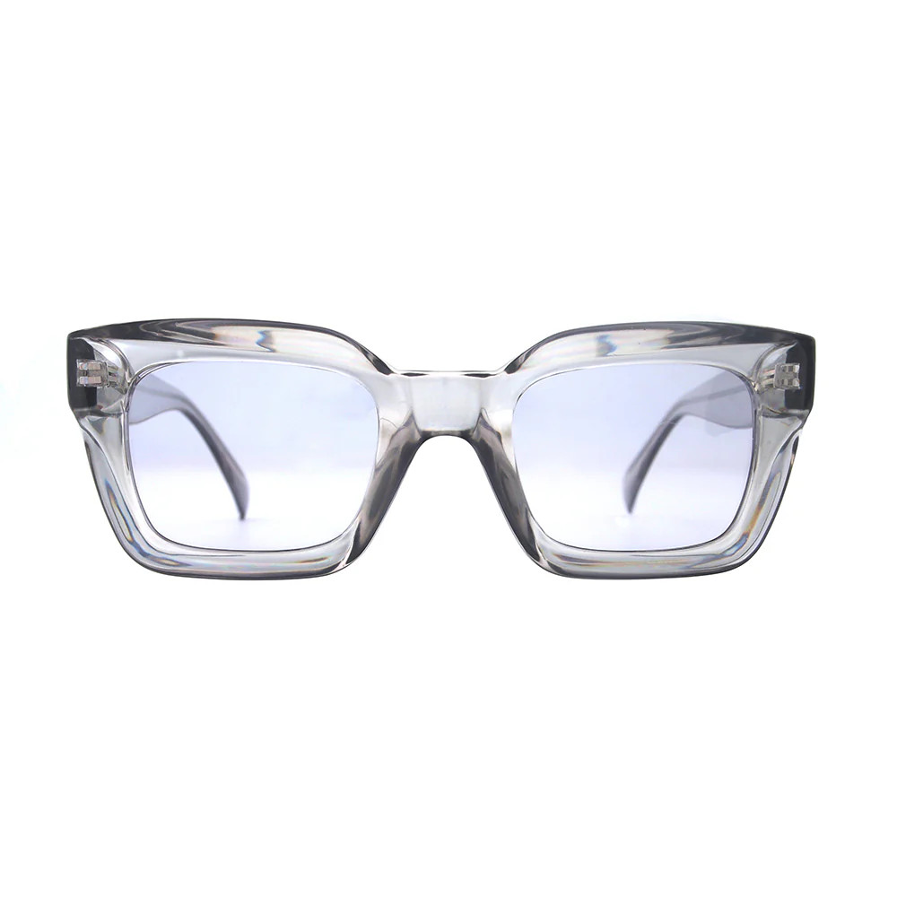 DYLAN | Transparent Light Grey | Blue Polarized Lens | Ryan Simkhai Eyeshop