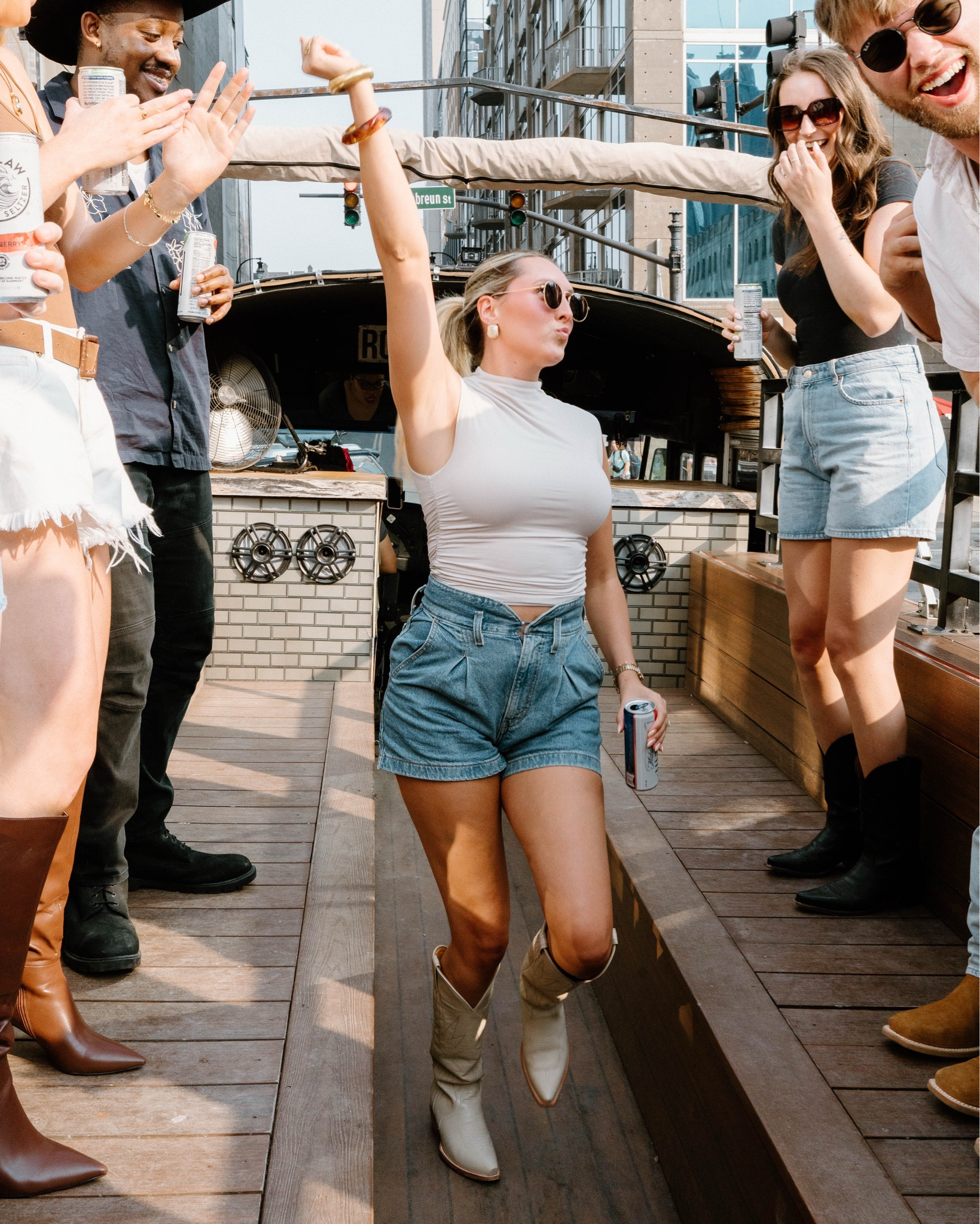 The shorts are Levi but unfortunately sold out 😭 but linking a similar pair! I wear an S in the top! 

#LTKSeasonal