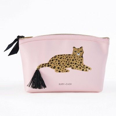 Ruby+Cash Dome Makeup Pouch - Cheetah Print Brown | Target