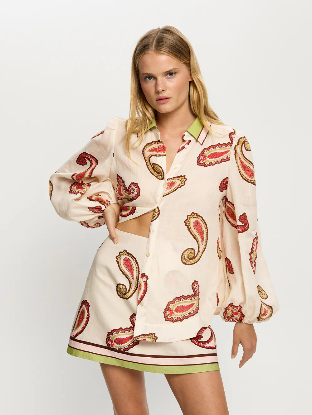 Eden Shirt | Paisley Print Long Sleeve | KIVARI | Kivari (Global minus AU/NZ)