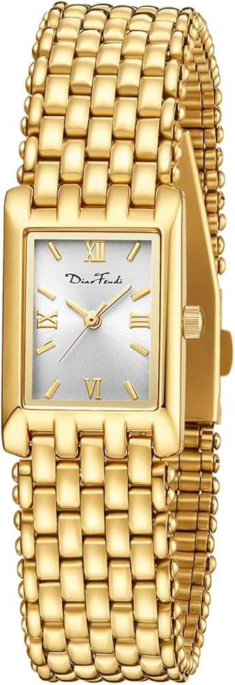 Diaofendi Gold Watches for Women Luxury Ladies Quartz Wrist Watches Stainless Steel Bracelet,Vint... | Amazon (US)