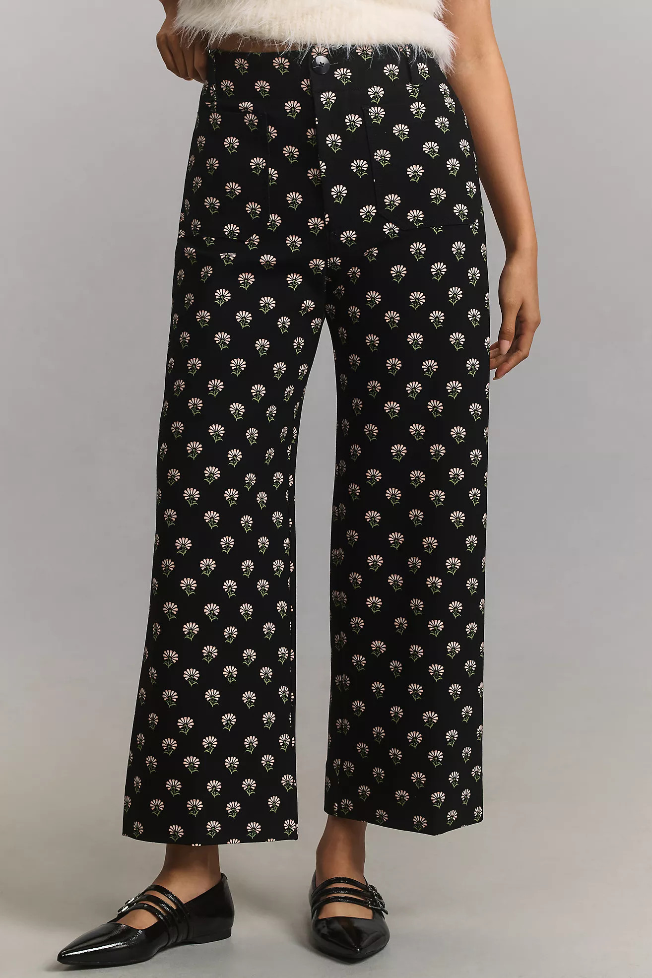The Colette Cropped Wide-Leg Ponte Pants by Maeve | Anthropologie (US)