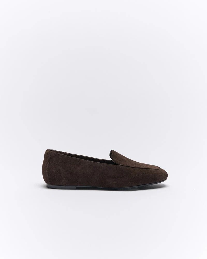 Drew Leather Loafer - Bitter Choc Suede | Walnut Melbourne (AU)