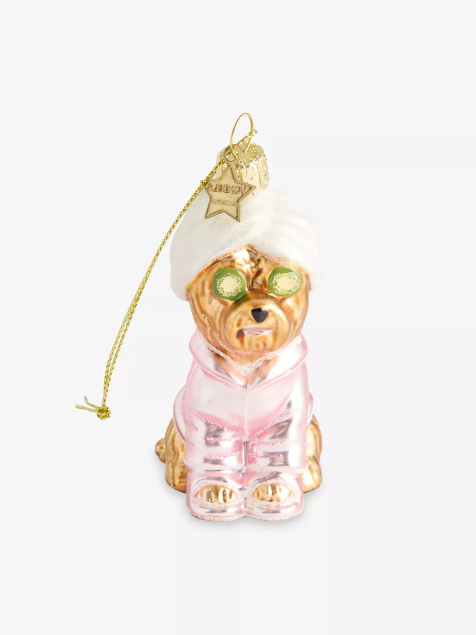 Selfcare Pet Dog Glass Christmas Decoration | Selfridges