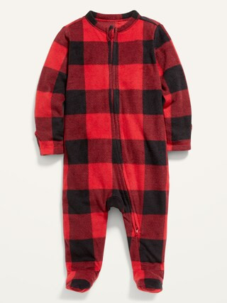 Unisex Micro Fleece Footed One-Piece for Baby | Old Navy (US)