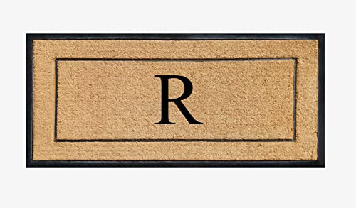 A1HC Natural Coir & Rubber Large Monogrammed Doormat, Thick Durable Entry Mats for Entrance Heavy Duty, Thin Profile, Long Lasting Front Door Mat - 30"x60" | Amazon (US)