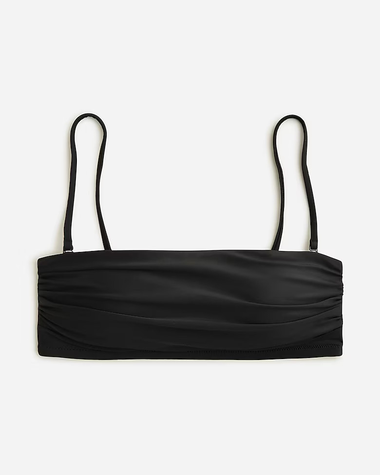 Ruched bandeau bikini top | J. Crew US