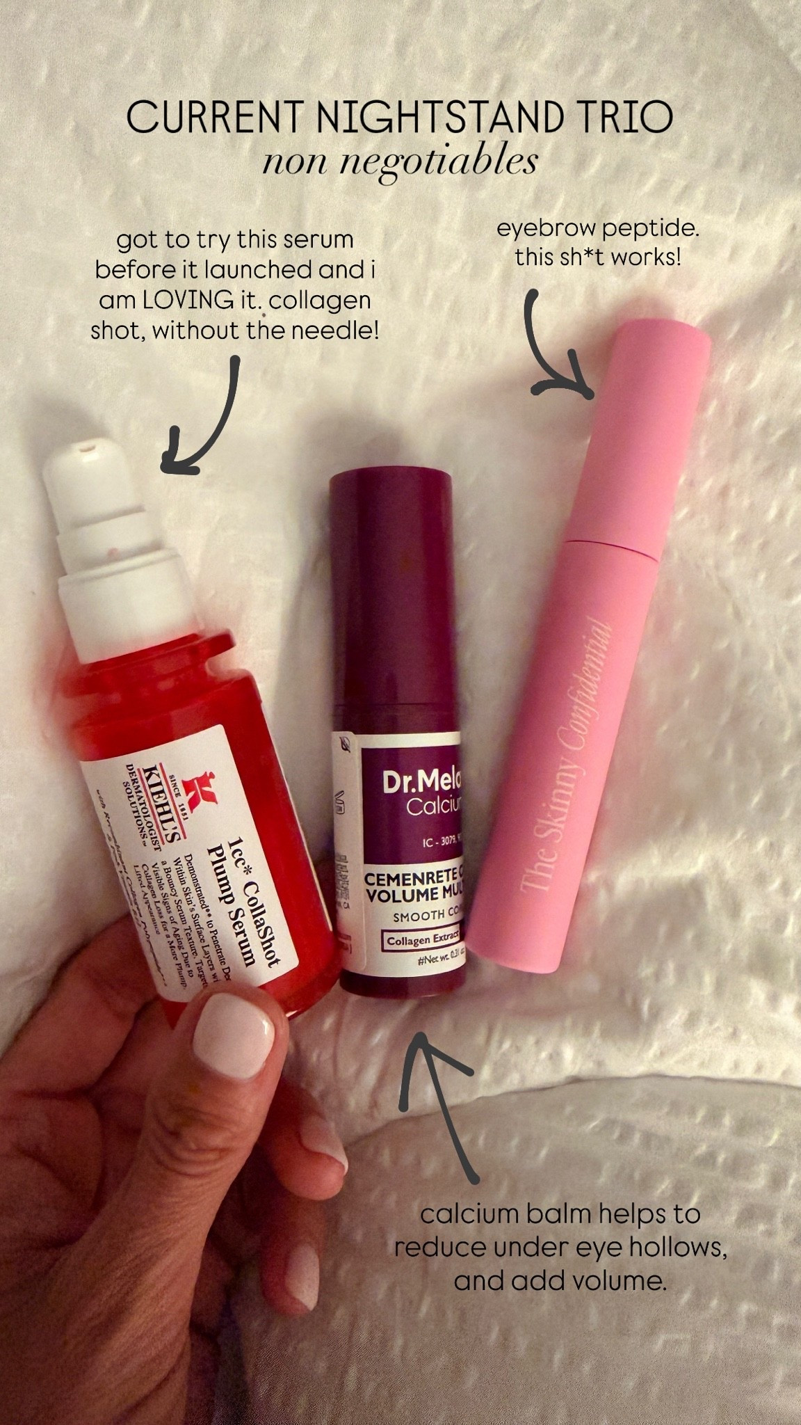 current nightstand trio. i have more products that i like use, but these are my non negotiables no matter HOW TIRED I AM! 🥱

#LTKdayinmylife #LTKBeauty #LTKOver40