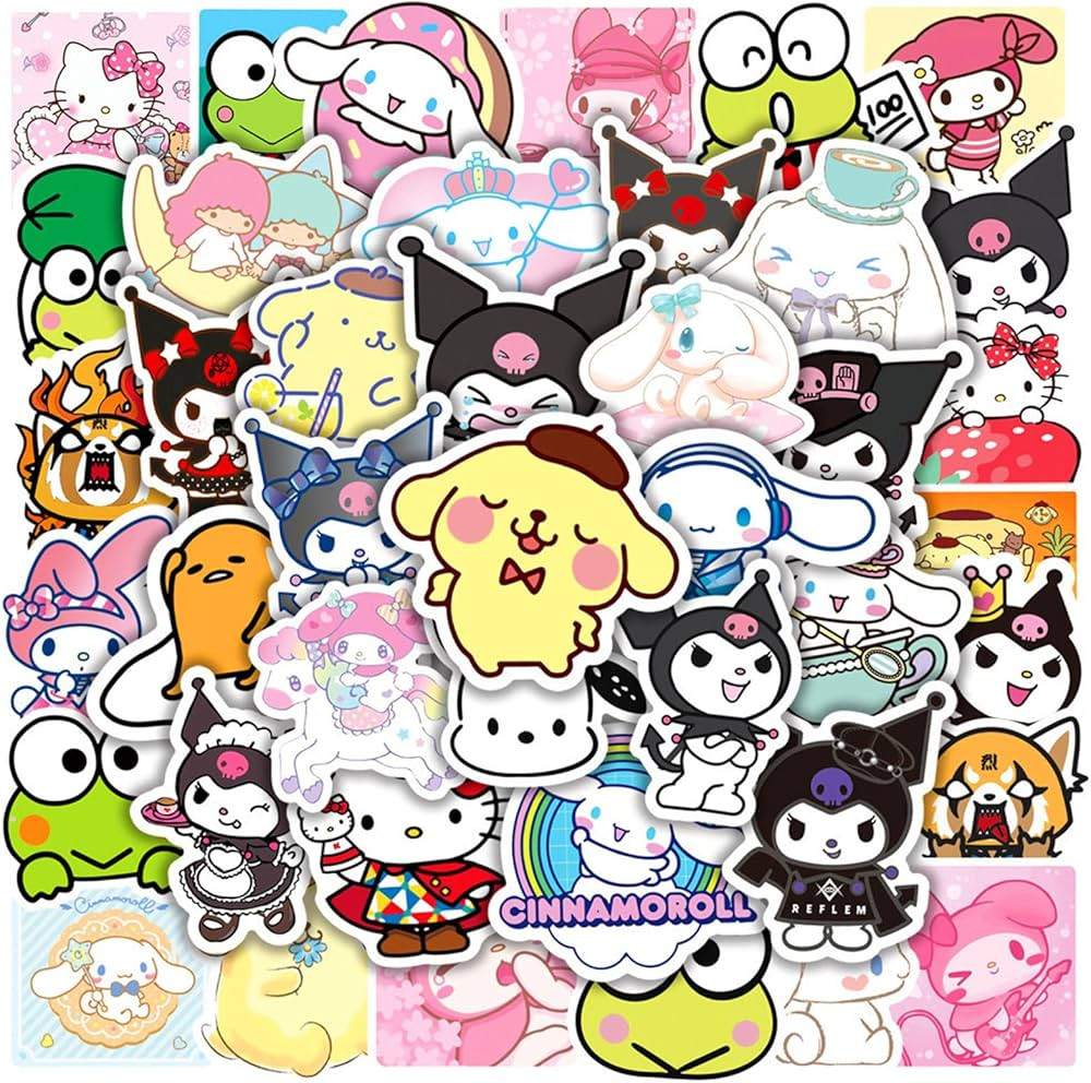 50PCS Cute Kawaii Stickers Japanese Anime Stickers for Kids Teens Girls Adults Waterproof Vinyl C... | Amazon (US)