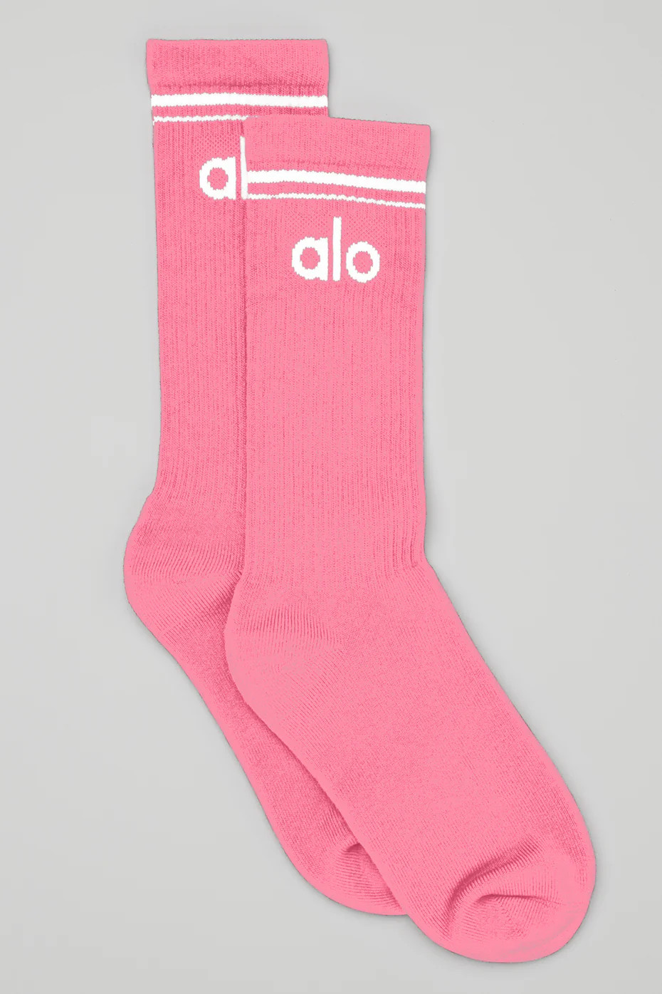 Alo YogaÂ® | Throwback Socks in Pink Fuchsia/White, Size: Small | Alo Yoga