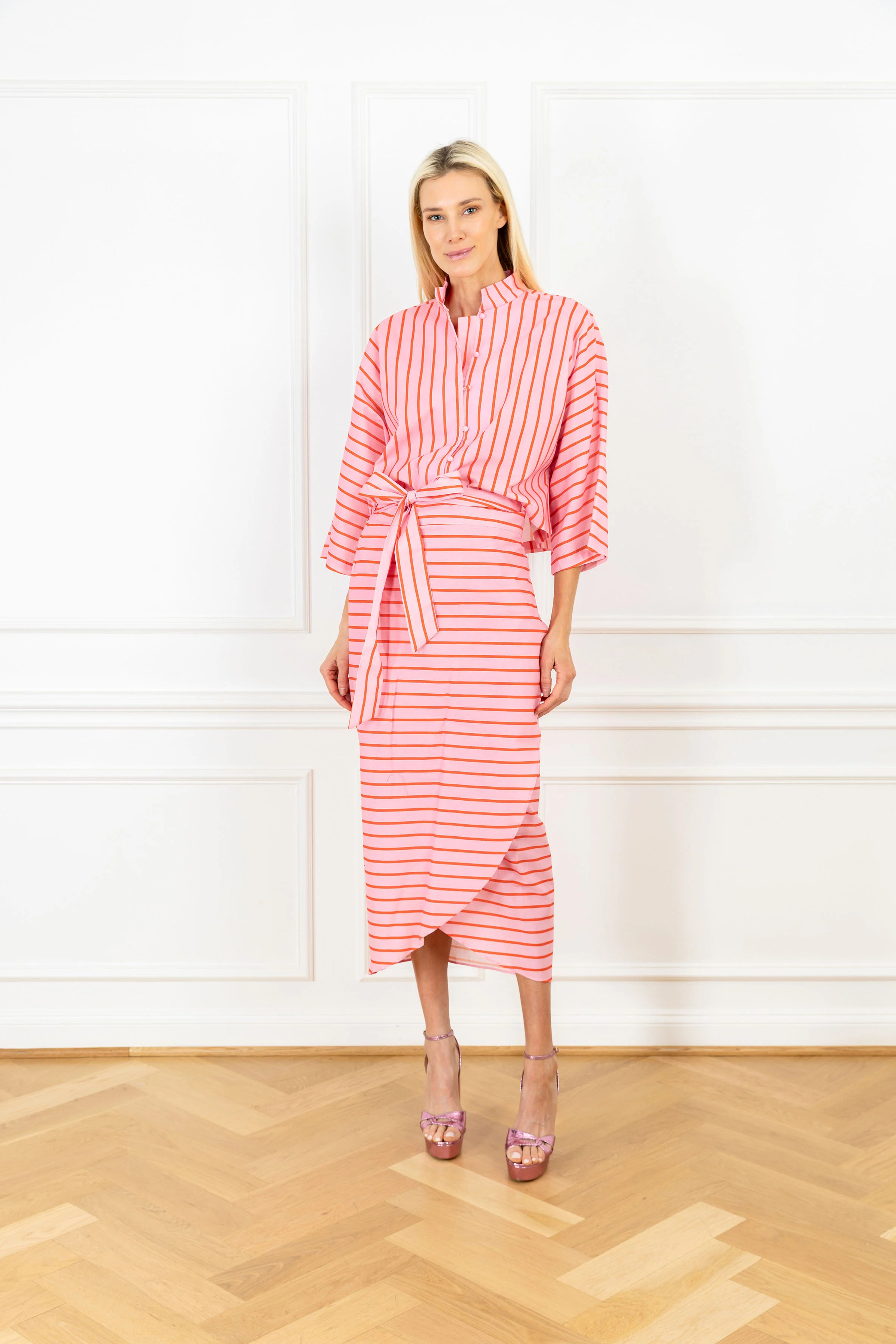 Strawberry Stripes Cotton Everyday Shirt | La Vie Style House