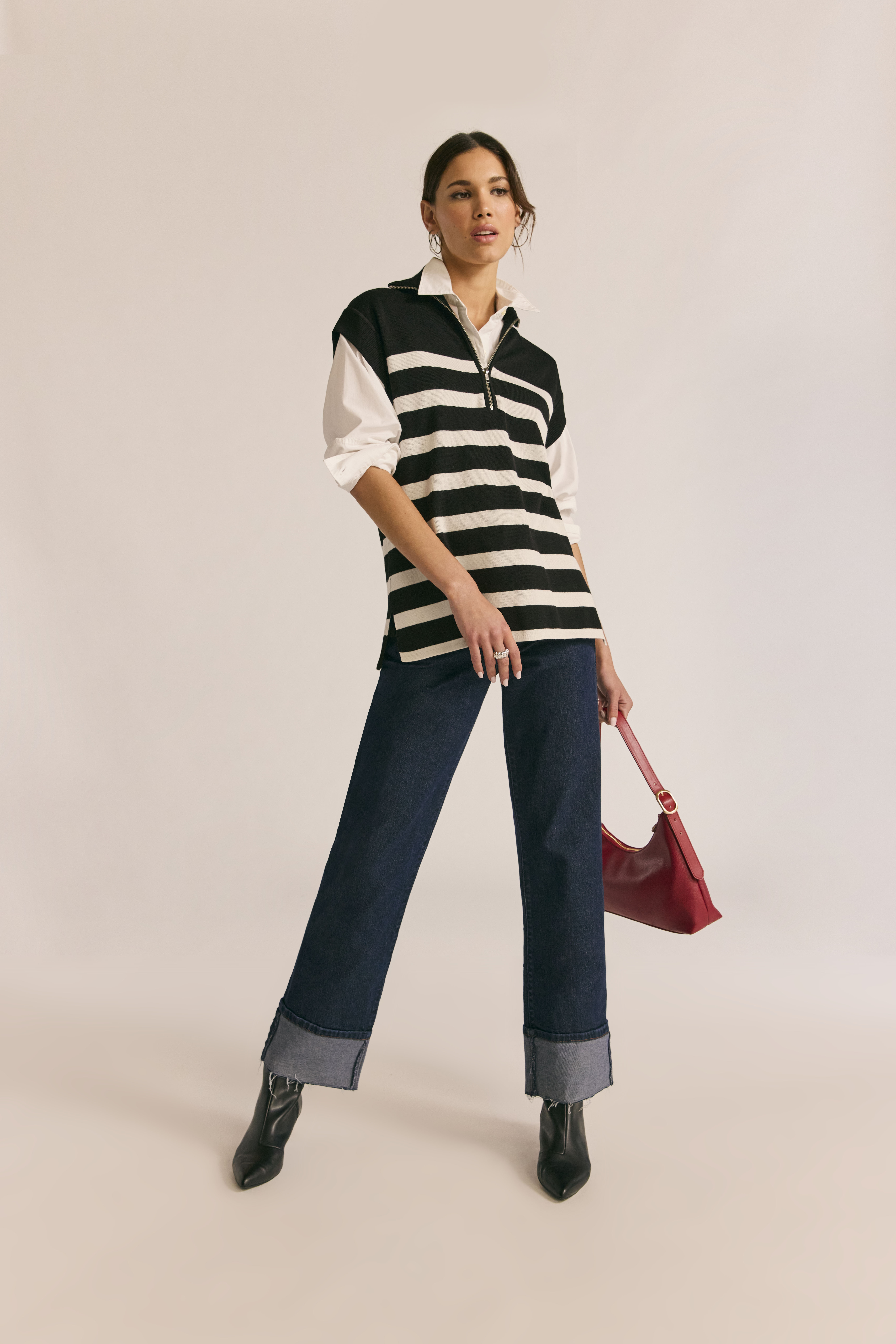 Scoop Women's Faux Leather Kitten Heel Ankle Boots | Walmart (US)