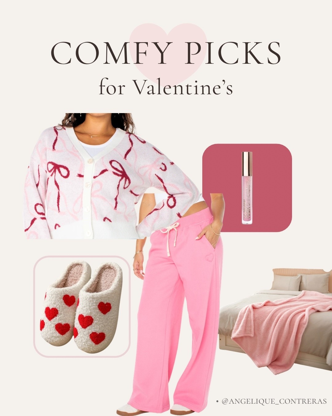 Comfy Valentine picks 🤍
Soft, cozy, and perfect for a night in.
This set is giving all the Valentine vibes while still being comfy enough for everyday lounging.

Tap to shop my cozy favorites ✨


#LTKSeasonal #LTKootd #LTKselfcare