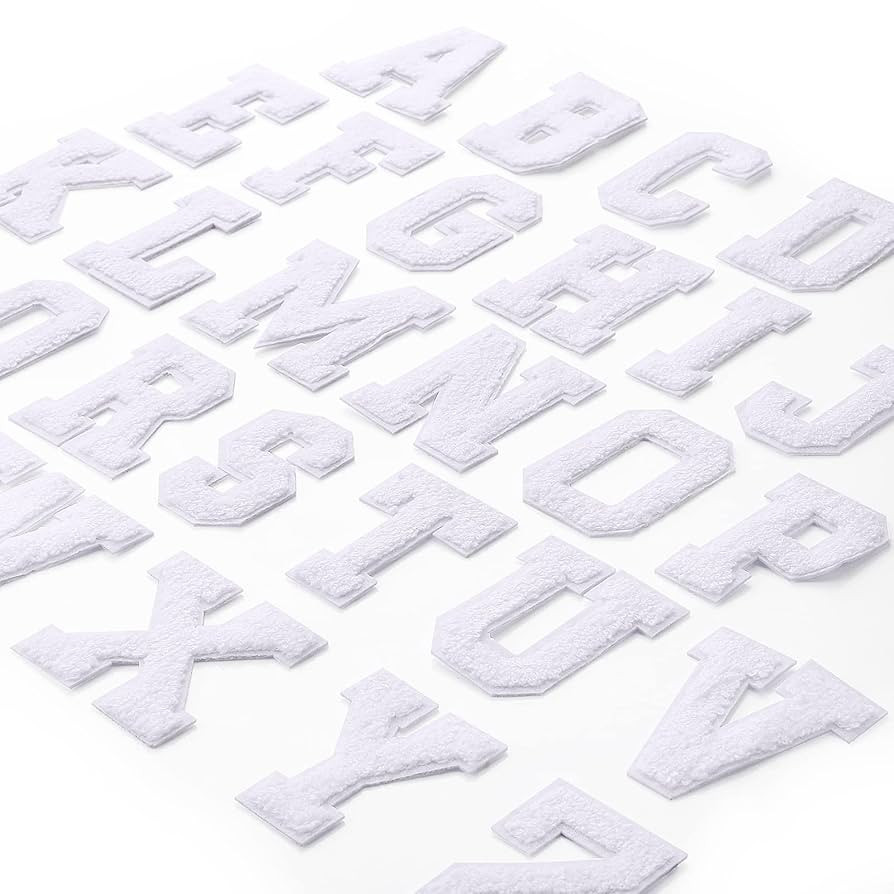 Waydress 26 Pcs Chenille Letter Iron on Patches 2.8 Inch Sew On Chenille A-Z Alphabet Letter Patc... | Amazon (US)