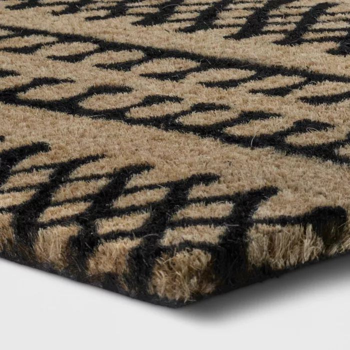 1'6"X2'6"/18"X30" Stripe Tufted Doormat Black - Project 62™ | Target