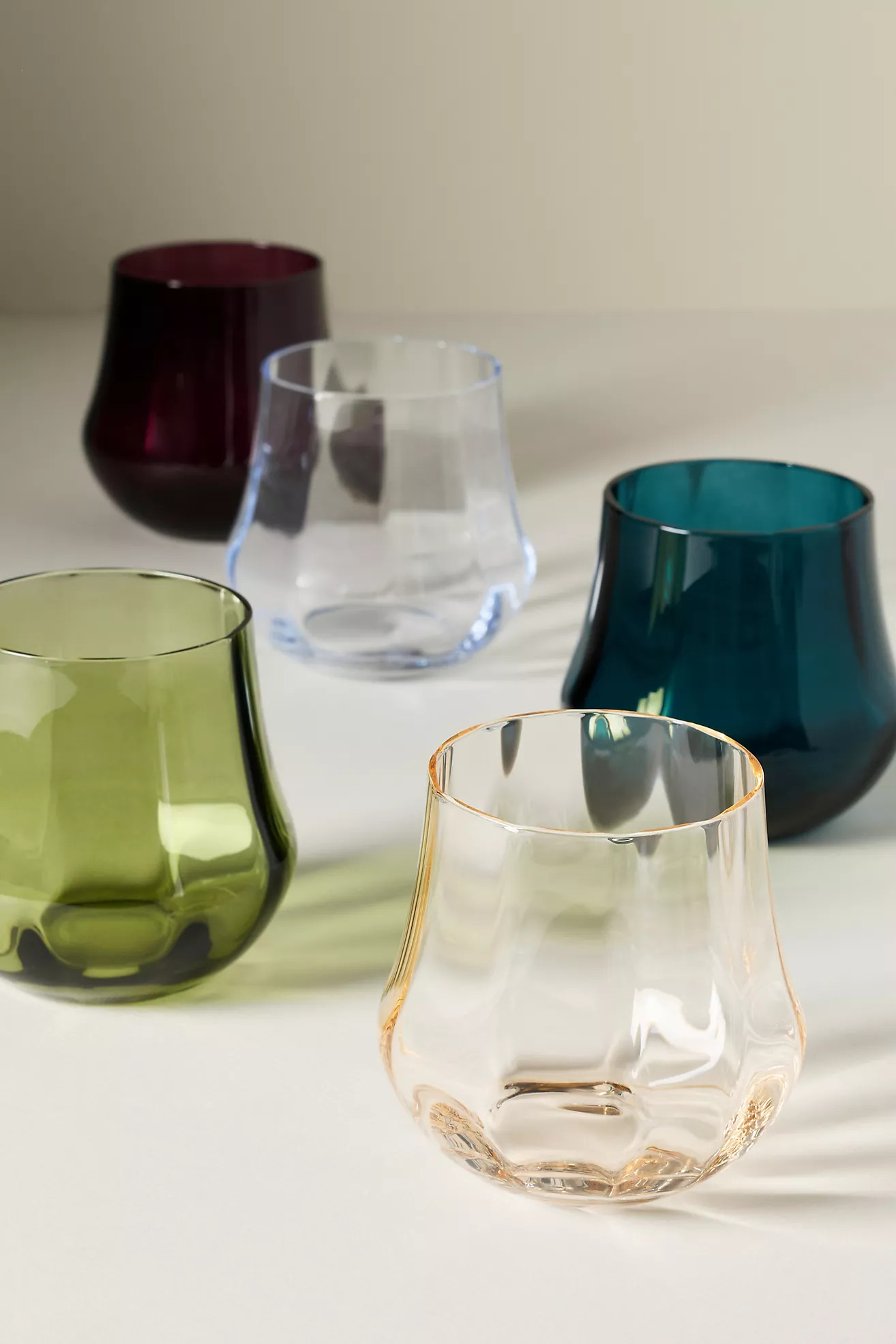 Cybelle Stemless Wine Glasses, Set of 4 | Anthropologie (US)