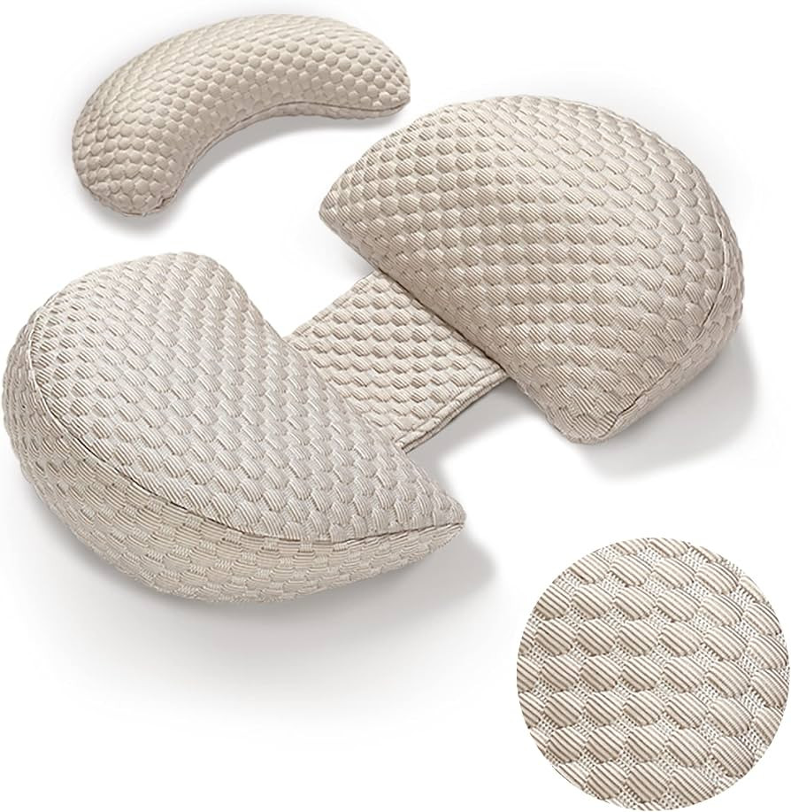 taynoes Pregnancy Pillows Cooling for Sleeping, Maternity Pillows, Detachable and Adjustable Doub... | Amazon (US)