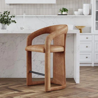 Archie Leather Counter Stool | Wayfair North America