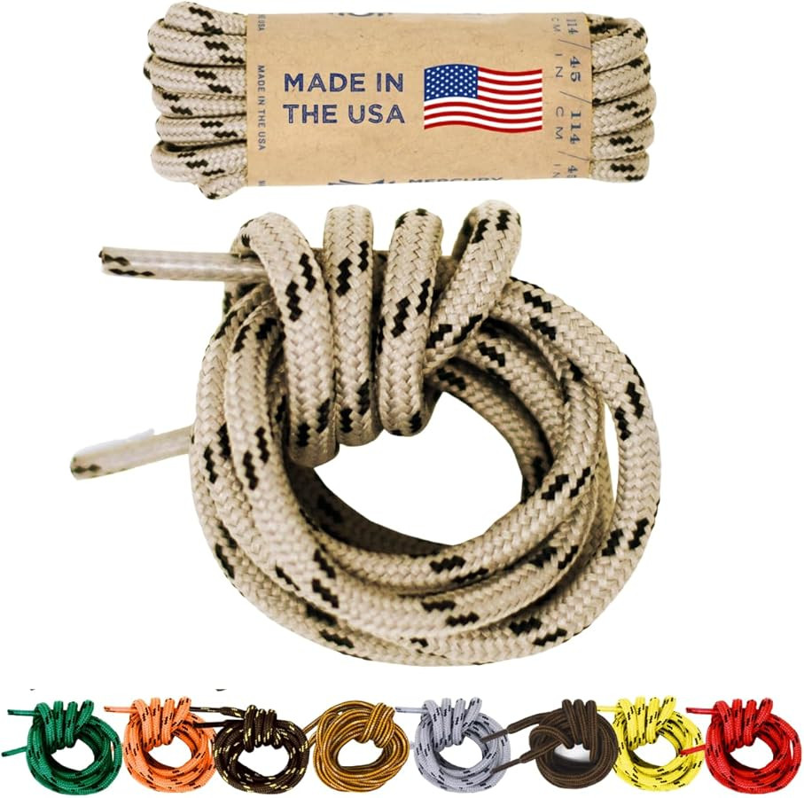 Honey Badger Boot Laces Heavy Duty w/Kevlar - Made in USA - Thick Bootlaces for Work and Hiking B... | Amazon (US)