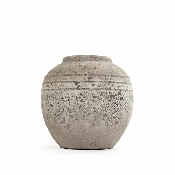 Domanico Taupe Stoneware Jar | Wayfair North America