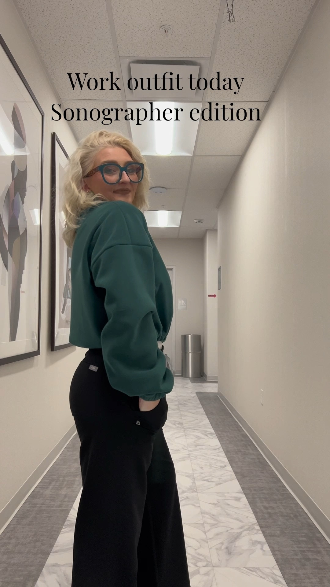 Work outfit today

This fleece zip up is perfect for cold clinics and hospitals.
Super soft and lightweight but still warm.

Linking my scrubs, fleece, and similar options.