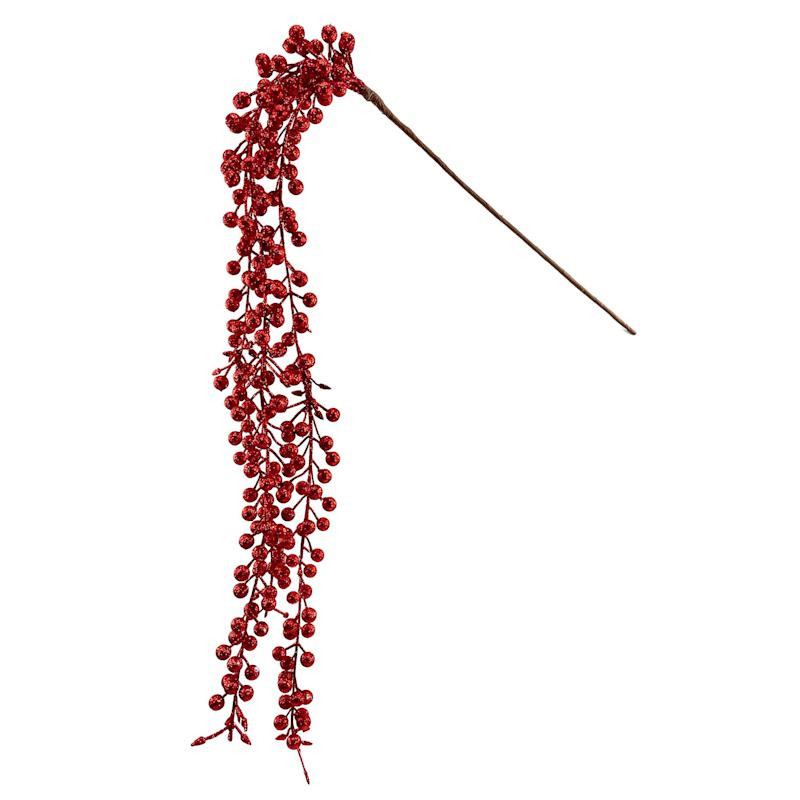 Red Hanging Berries Stem, 42" | At Home