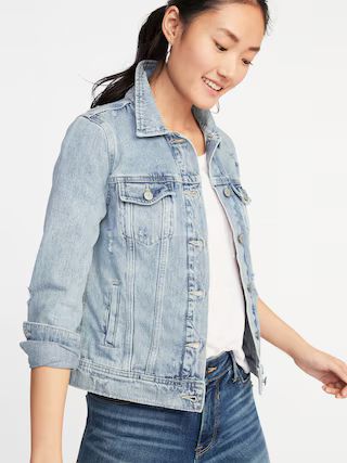 Distressed Jean Jacket For Women | Old Navy US