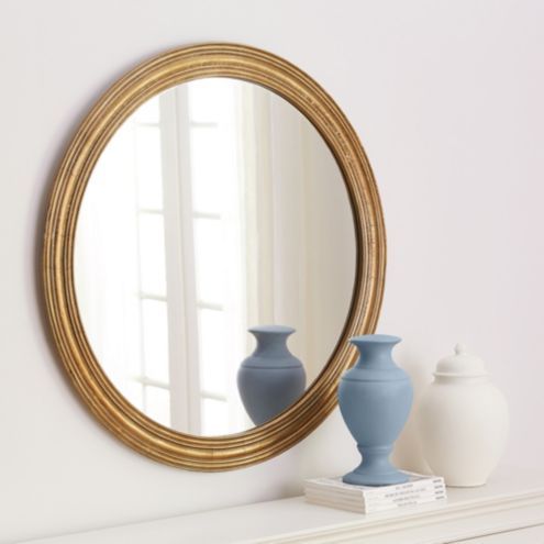 High Large Round Brass Framed Mirror | Ballard Designs, Inc.