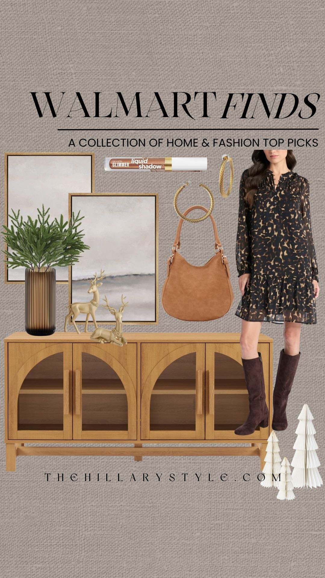 🦌 Cozy Neutrals: Walmart Home & Fashion Holiday Finds!
Ready to elevate your space and your wardrobe for the season? I'm absolutely obsessed with these chic, neutral Walmart finds! From a stunning mid-century modern console and beautiful framed art to the perfect holiday party dress and knee-high boots, these pieces are giving luxe holiday vibes on a budget. Everything is available now to shop—snag them before they sell out!

#WalmartFinds #WalmartFashion #HolidayDecor #NeutralDecor #CozyHome #WinterStyle #HolidayStyle #HomeInspo #AffordableFashion #ChicOnABudget #MidCenturyModern #TheHillaryStyle 

 

#LTKHoliday #LTKSeasonal #LTKHome