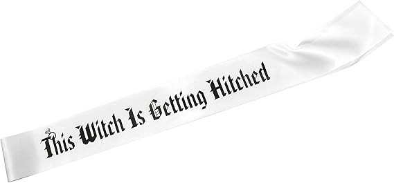 This Witch is Getting Hitched Sash (Black) | Amazon (US)