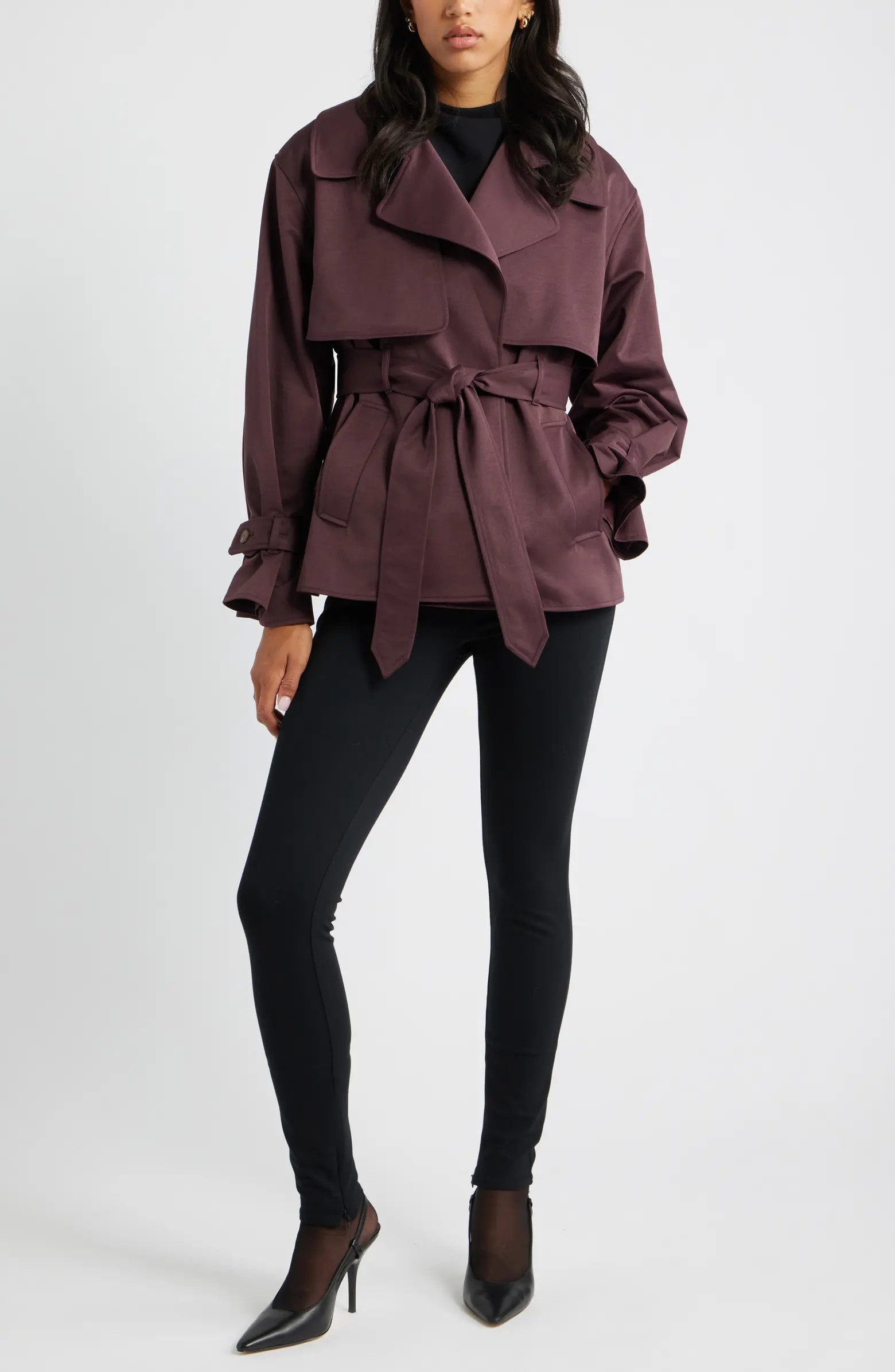 Exaggerated Crop Trench Coat | Nordstrom