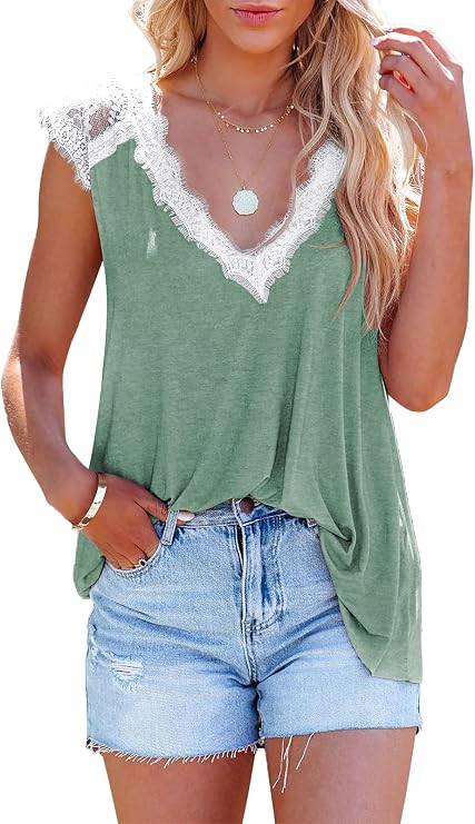 ETCYY NEW Womens Tank Tops Sleeveless Basic Cami Tops Shirt Tie Dye Blouses Cute Printed Loose Fi... | Amazon (US)
