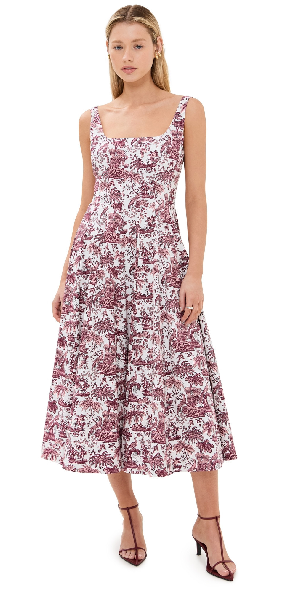 STAUD Wells Dress Bordeaux Toile 00 | Shopbop