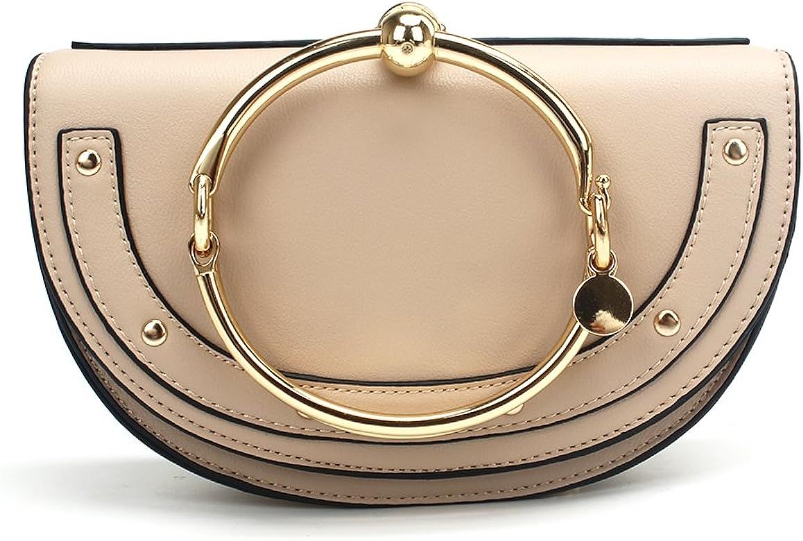 Cute Lune Shoulder Bags Ring Handbags for Women Phone Wallet Shell Purse For Girls | Amazon (US)