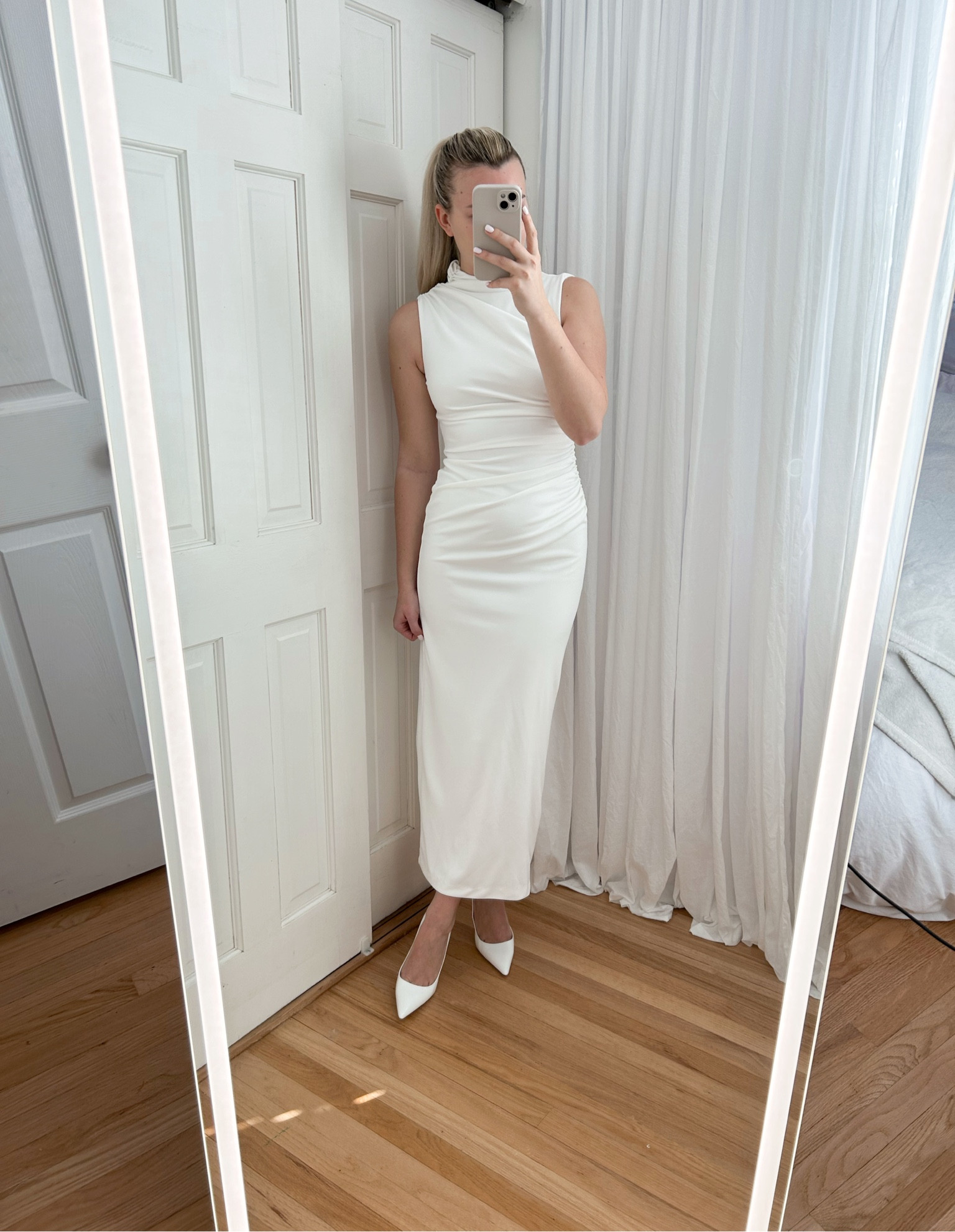 Dress is zara, heels are linked below TTS🤍🦢 winter outfit, office outfit, business professional outfit, spring outfit, spring dress, Easter dress, Easter outfit 🐣 

#LTKstyletip #LTKSpringSale #LTKshoecrush