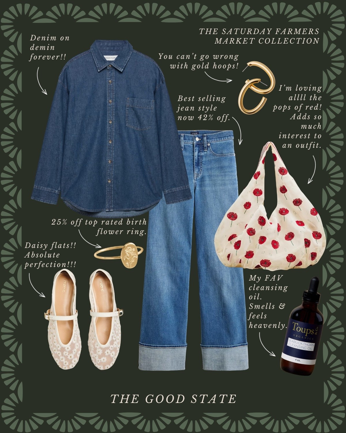 This collection is for the Spring girlies. The ones longing for the warmth of sunshine on their skin and a cool breeze blowing through their hair. Shorts and a sweatshirt weather. A flowy dress and a light cardigan. This is for the ladies counting down the days until the farmers market opens back up. The ones who love early mornings at the market—flaky croissant in one hand and a rosemary latte in the other. This is for the ones who can’t resist a bouquet of fresh flowers and are trying to figure out how to grow their own cut flower garden at home. For the ones who spend the golden evenings having a picnic with friends. For the people (like me) who always have a picnic blanket in their car. This is for the girlies love allllll things gingham, their trusty ball cap, pops of color  and who firmly believe you can’t have too many neck scarves or bandanas. For the ones who love feminine details like lace trim, dainty florals and ruffles. This Spring may we slow down, breathe deep, embrace the life all around and romanticize the seemingly ordinary moments🌼

#LTKootd #LTKSpringSale #LTKSaleAlert