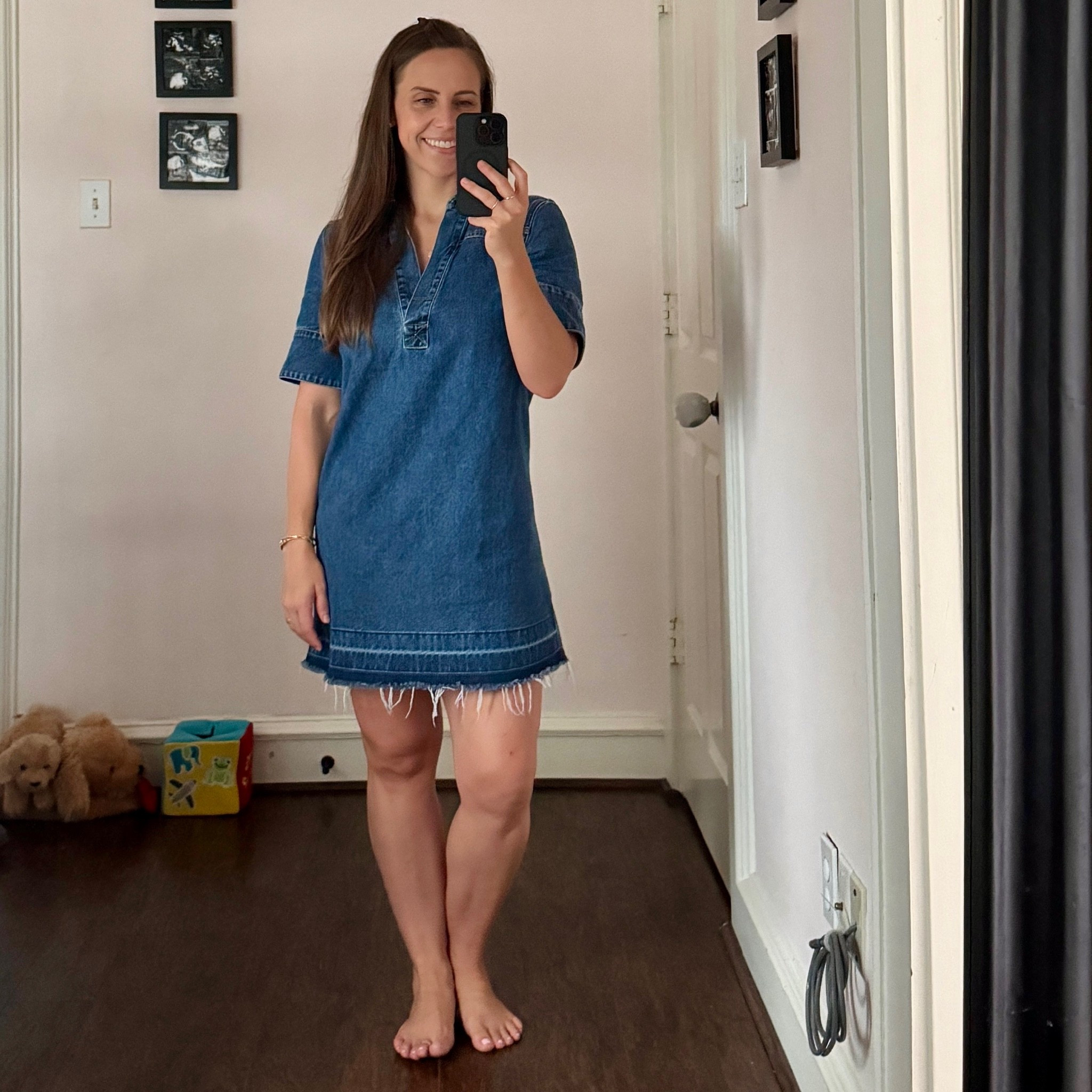 LOVE a denim dress! Wearing a size small.

#LTKootd #LTKPetite #LTKTravel