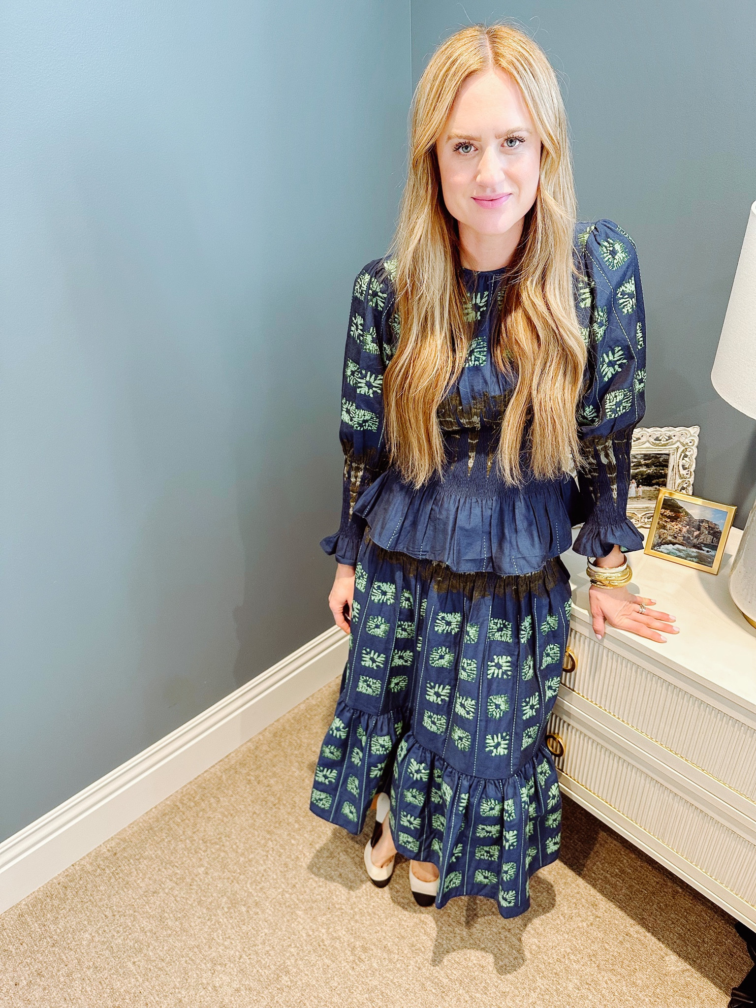 kaley cuoco blue dress priceline HUNTER BELL Ariana Dress 6 / MULTI/BLUE