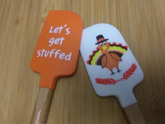 2 Piece Silicone Spatula Set | Different Styles to Choose From | Fall Themed Cute Kitchen Accesso... | Etsy (US)